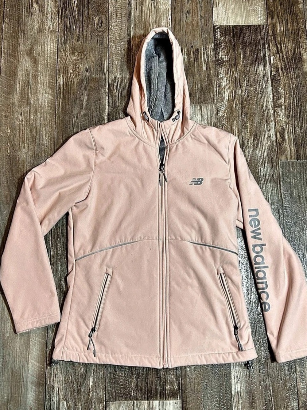 New Balance Women's Pink Hooded Athletic Jacket Size Medium